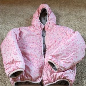 Girls North Face reversible winter coat